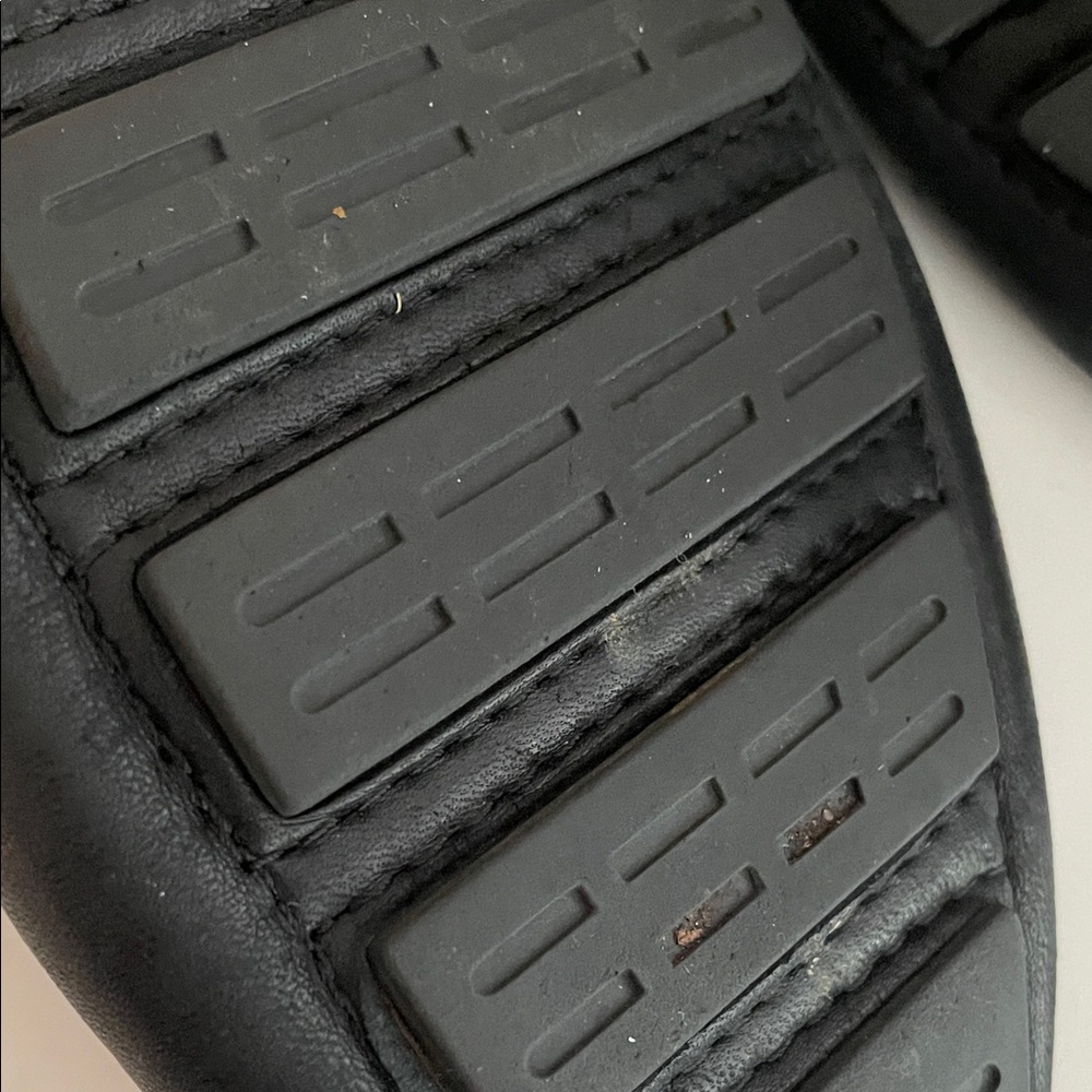 Robert Zur Woven Black Leather Slip-Ons - Picture 4 of 5